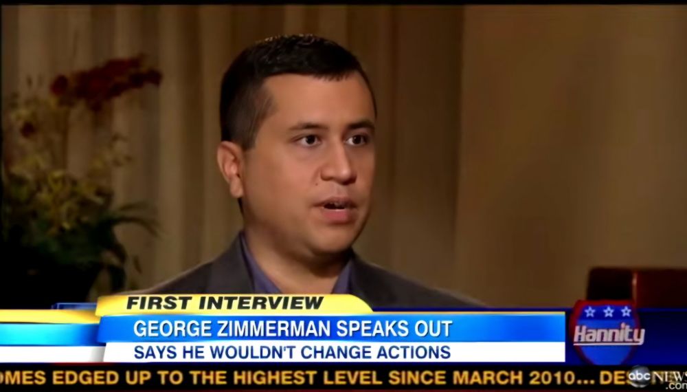 George Zimmerman on Hannity YouTube Screenshot
