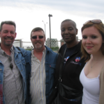People come to see President Barack Obama in Asbury Park, New Jersey