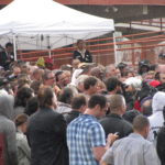 Crowd watching President Barack Obama in Asbury Park, New Jersey