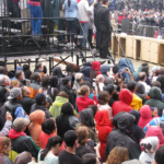 Crowd watching President Barack Obama in Asbury Park, New Jersey