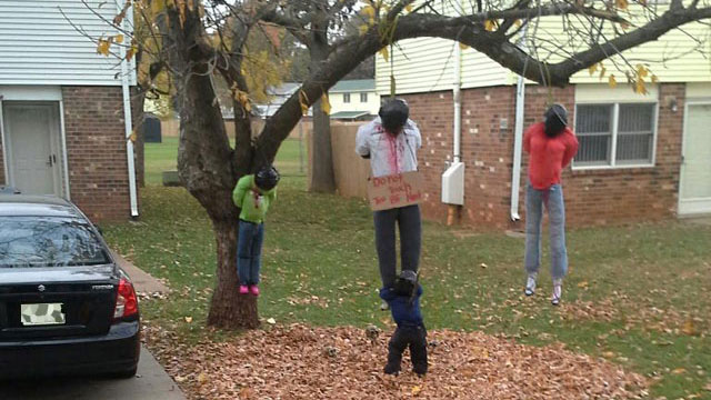 Halloween display deemed offensive at Fort Campbell home removed