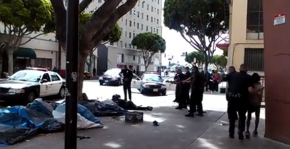 Fatal LAPD Police Shooting of Homeless Man Caught On Video