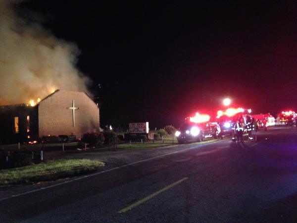 Another black church on fire, making it the 7th since hate crime in Charleston