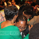 Judge Hatchett hugs mother at WBLS Circle of Sisters Expo