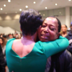 Judge Hatchett hugs mother at Circle of Sisters