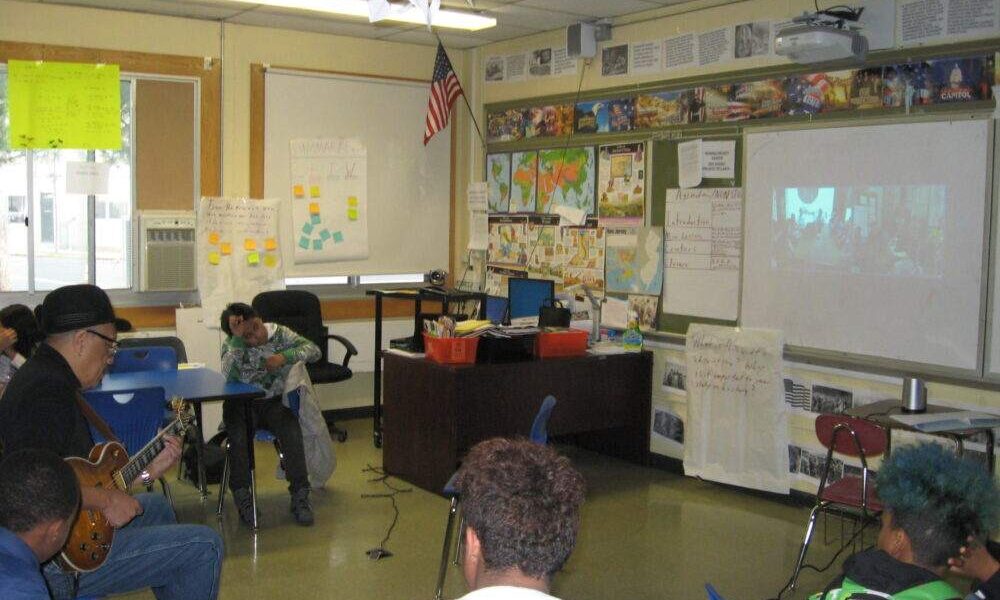 Asbury Park Middle School Ghana session Jazz and Blues player Chuck Lambert