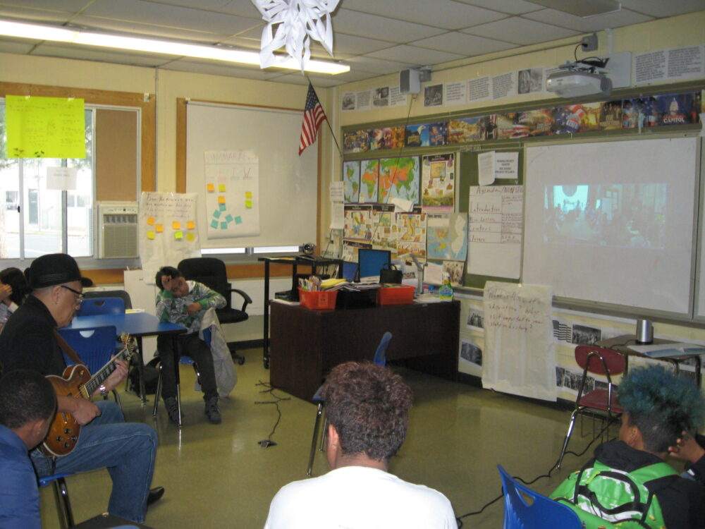 Asbury Park Middle School Ghana session Jazz and Blues player Chuck Lambert
