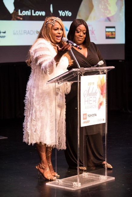 Yoyo and Loni Love at the Salute Her Awards
