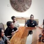 Students in Ghana talking to Asbury Park Middle School students