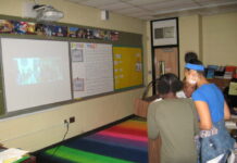Students at Asbury Park Middle School participating in Project Ghana