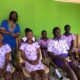 Papa Williams and students at Oiada International in Ghana