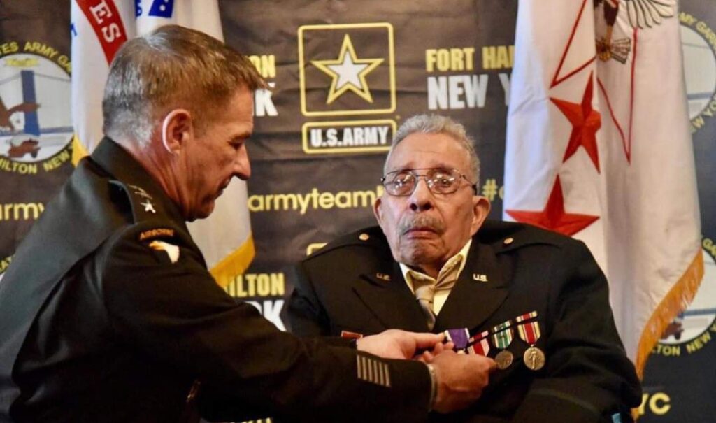 Ozzie Fletcher Black WWII Veteran Denied Purple Heart Receives Honor At 99
