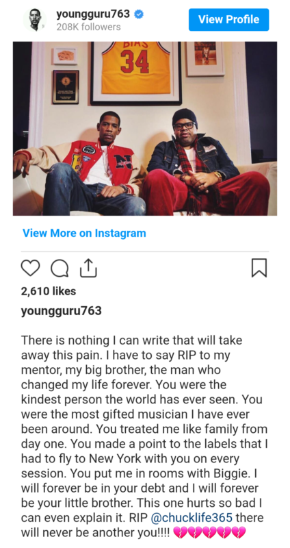 Music Producer Chucky Thompson Passes Away