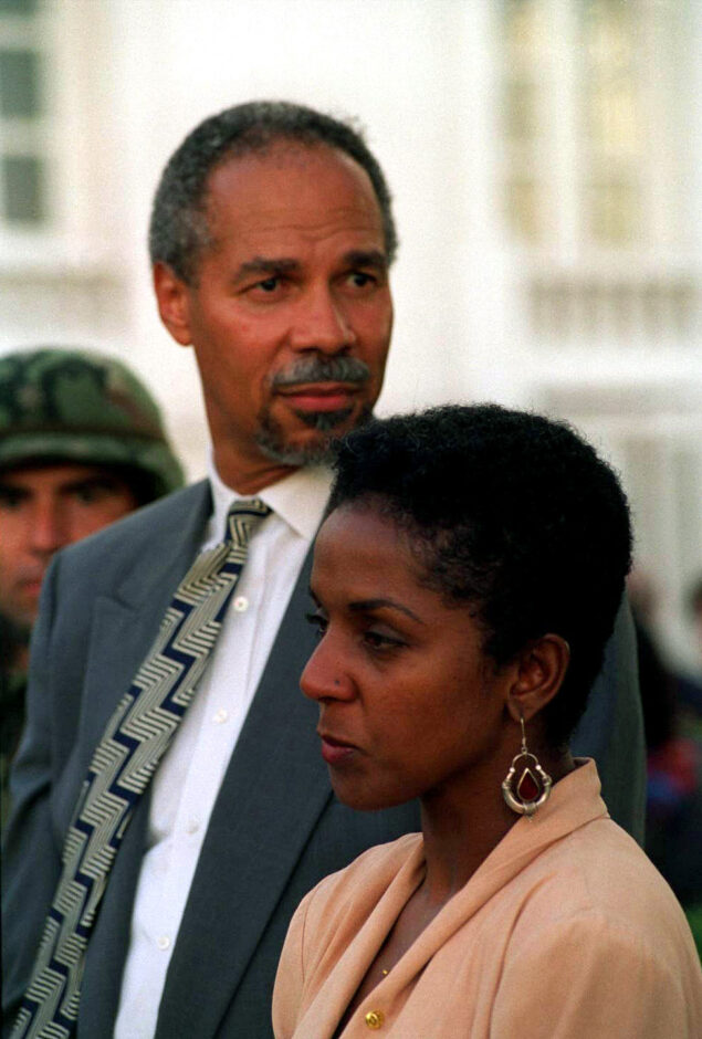 Randall Robinson and wife