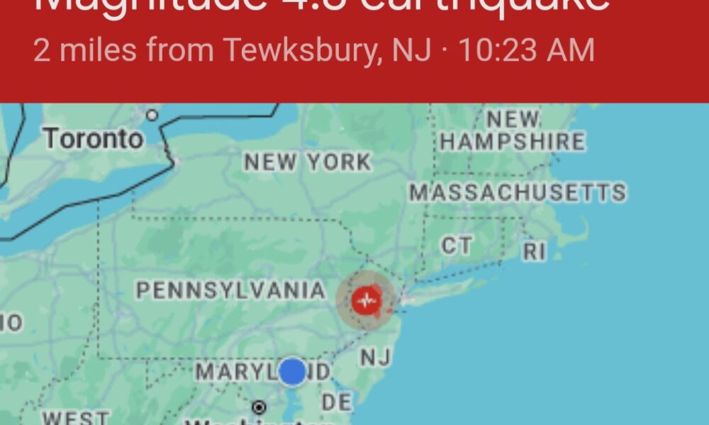 Magnitude 4.8 earthquake