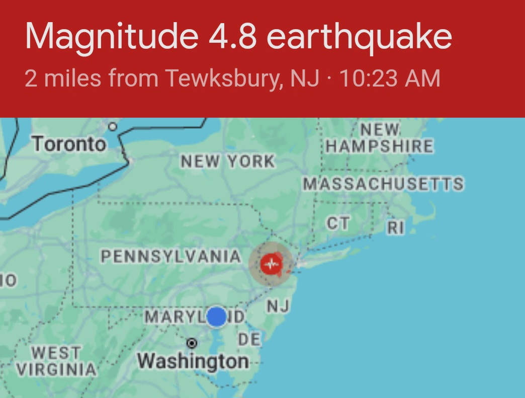 Magnitude 4.8 earthquake