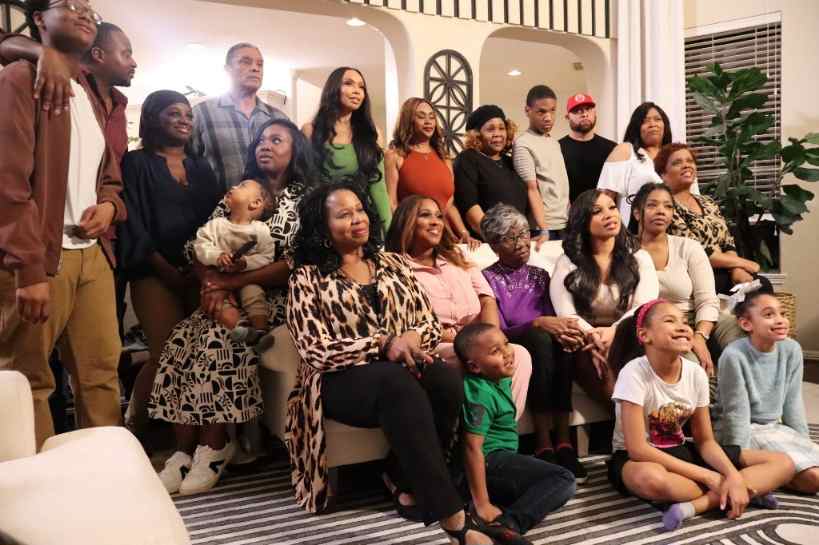 Family Empire OWN Braden group family photo from dinner
