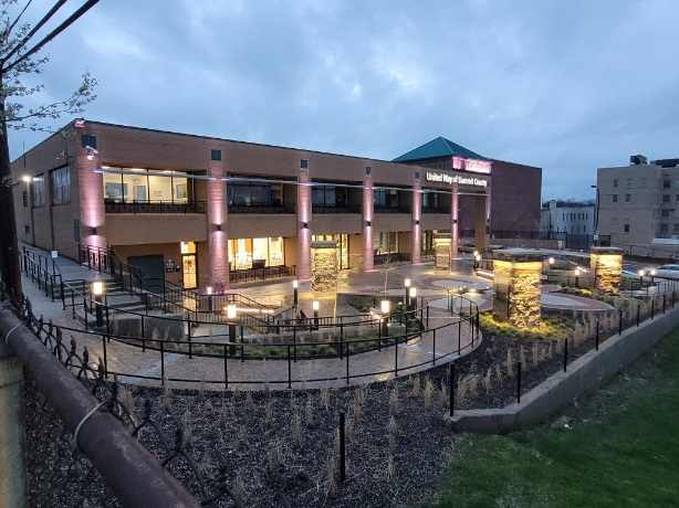 Sojourner Truth Legacy Plaza at night
