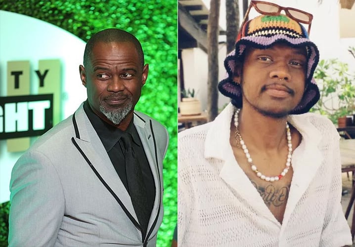 Niko McKnight and father Brian McKnight