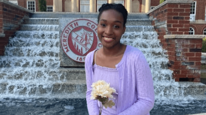 Meredith College student Angelica Scott