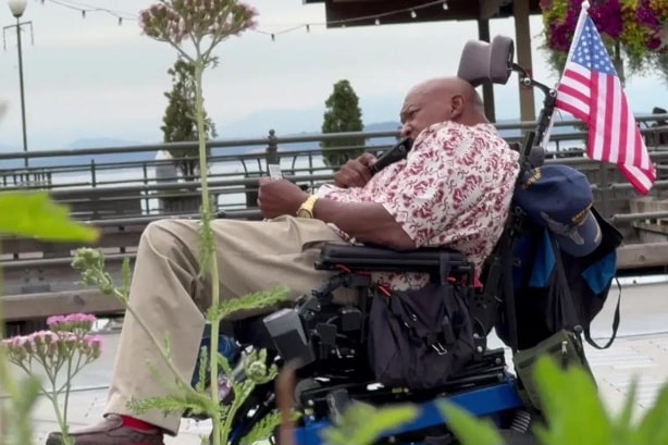 Harold Powell Sr black disabled veteran shot in Seattle