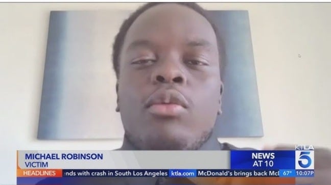 Michael Robinson from Simi Valley attacked and assaulted by white mob