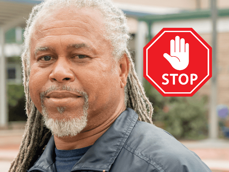 Houston crossing guard Michael Phil
