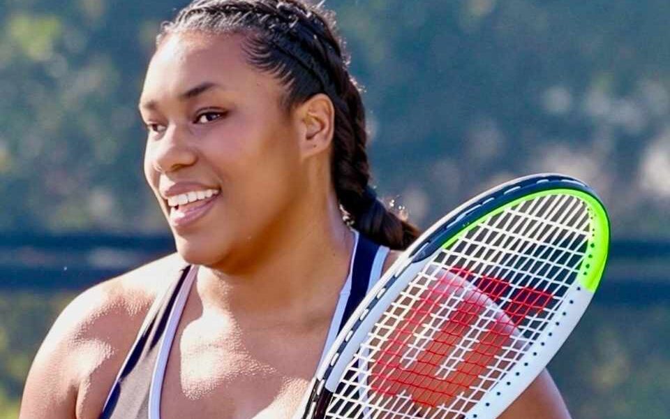 Blind tennis player Jessica Gonzalez