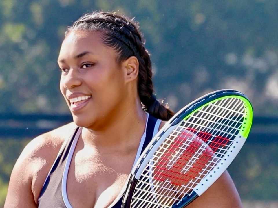 Blind tennis player Jessica Gonzalez