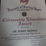 Citizenship Education Award Dr. Medina