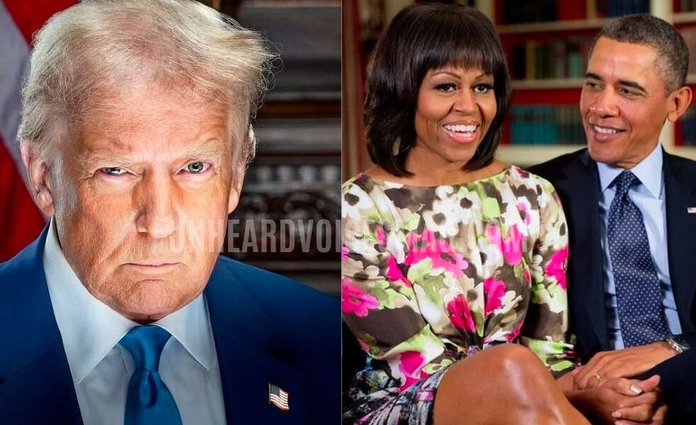 Donald Trump and Obamas