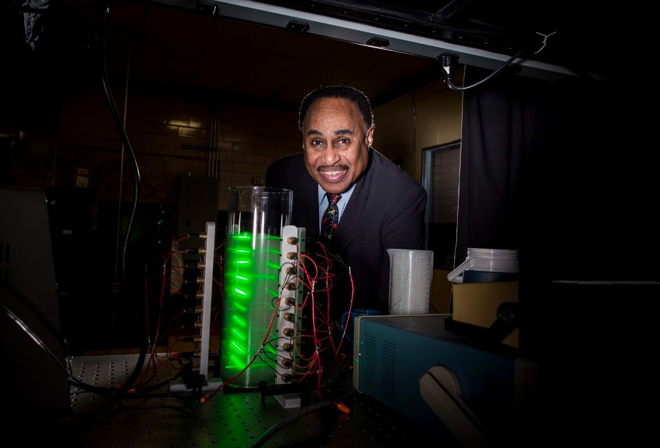 Demonstration of ring laser space time twisting physicist Ronald Mallett Cary Theater